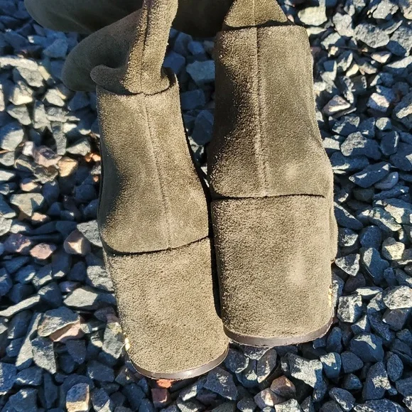 Tory Burch Suede Tall Heeled Boots Size 7 M - Picture 9 of 16